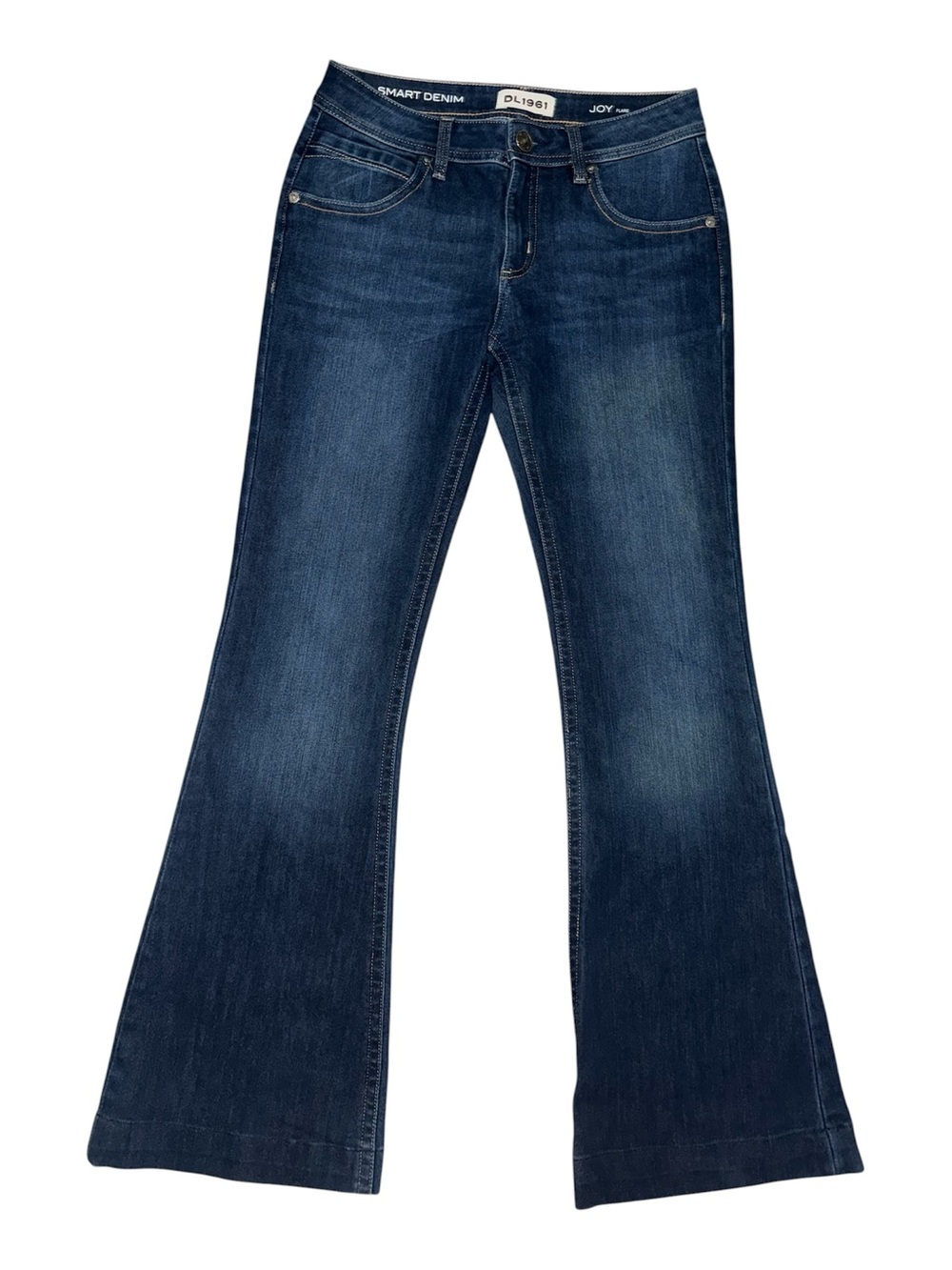 DL1961 Joy Flare Jeans Size 28 Nirvana Dark Wash 4-Way Stretch EUC